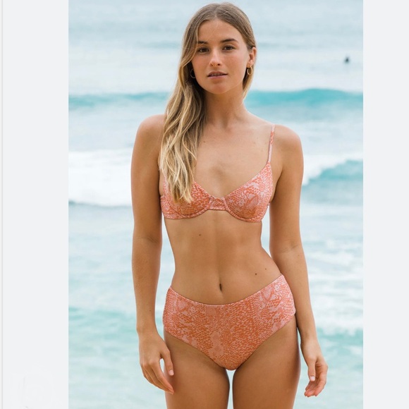 acacia swimwear Other - ACACIA Duke bottom in Garnet snake lining